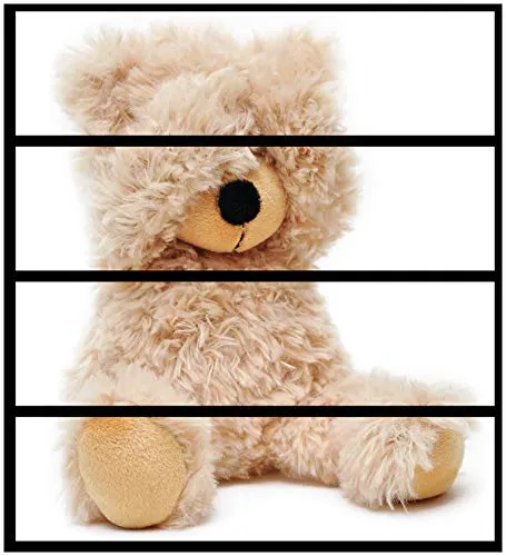 Wallario Möbelfolie/Aufkleber, geeignet für IKEA Malm Kommode mit 4 Schubfächern - Klebefolie Süßer Teddybär