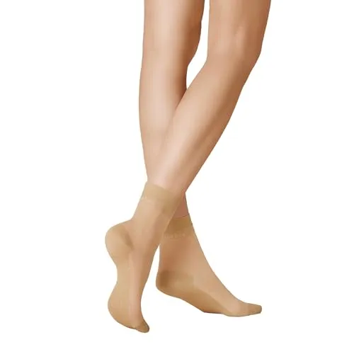 KUNERT Damen Söckchen Cotton Sole 20 Baumwollsohle 20 DEN crystal 1005 35-38