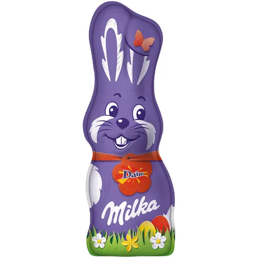 Milka Schmunzelhase Daim aus zarter Alpenmilch Schokolade 45g