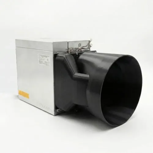 Shortfiat Exhaust-Lüfterabdeckung für Antminer S19 & S21 ASIC Miner mit 2x120mm Lüftern – Ausgang mit PSU-Abdeckung – Abluft per Schlauch leiten (10 Zoll – 250mm)