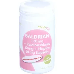 Baldrian 120 mg + Passionsblume 50 mg + Hopfen 50 mg Kapseln Inhalt: 29.8 g