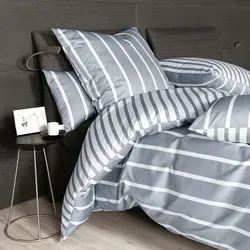 Janine Mako-Satin Bettwäsche modern classic 140x200 cm | Platin-Grau - Elegante Wendebettwäsche mit harmonischem Streifendesign aus feiner Mako-Baumwolle. Pflegeleicht, bügelleicht und hautsympathisch für höchsten Schlafkomfort.