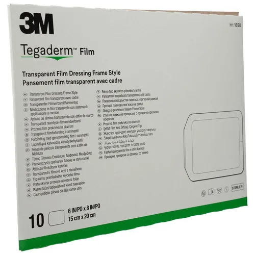 Tegaderm Transparenter Verband 15,2 x 20,3 cm - 10 Stück - Medizinische Geräte & Verbrauchsmaterialien - Dünner, klarer Folienverband, der Wasser und Keime abhält und dabei hervorragend atmungsaktiv ist. Ideal für leichte Wunden und Druckgeschwüre.