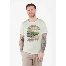 KEY LARGO Men T-Shirt MT KLJOURNEY Round - Herren T-Shirt aus weicher, atmungsaktiver Baumwolle, ideal für Freizeit und Sport, mit ansprechendem Print für einen stilvollen Look.