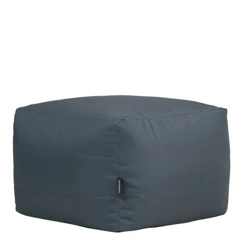 Veeva Sessel Sitzsack Fußhocker Outdoor, Made in Germany, UV-beständig, Wetterfest, grau
