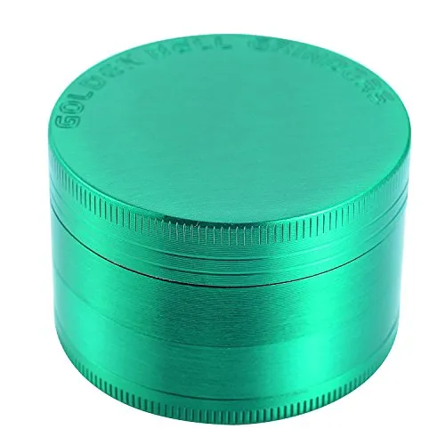 LIHAO Pollen Grinder Crusher für Spice,Kräuter,Gewürze,Herb,Kaffee 4-teiliges Set mit Pollen Scraper (Grün)