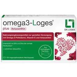 omega3-Loges plus Astaxanthin 120 St - rezeptfreie Kapseln mit hochwertigem Omega-3 und Astaxanthin, unterstützt die Gesundheit von Herz und Augen