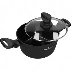 Lumarko Zwieger Stiga Kochtopf mit Deckel 18 cm - Hochwertiger Suppentopf mit 2 Litern Volumen, ideal für schmackhafte Suppen und Eintöpfe. Robuste Verarbeitung für den täglichen Gebrauch.