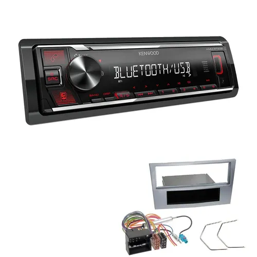 Kenwood 1-DIN Autoradio Bluetooth USB AUX für Opel Astra H Twin Top matt chrom