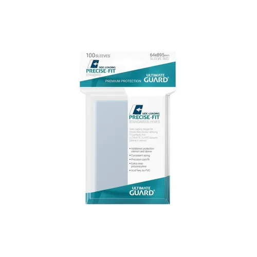 Ultimate Guard Sammelkarte Precise-Fit Side-Loading Standard Size Clear (100) - Transparente Einsteckhüllen für Sammelkarten, idealer Schutz und geeignet ab 12 Jahren