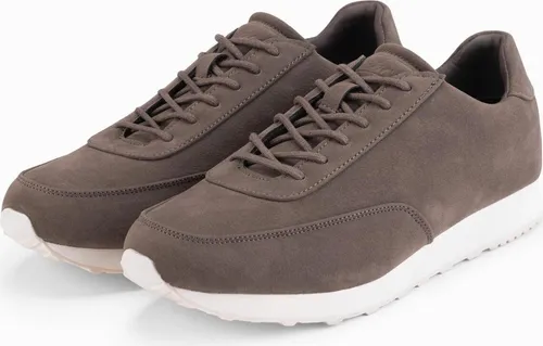 Ombre Clothing Herren Turnschuhe Teuila dunkelbraun 45 - Sneaker aus 100% Ökoleder mit lässigem Design und hoher Sohle, ideal für jeden Tag und jeden Anlass.