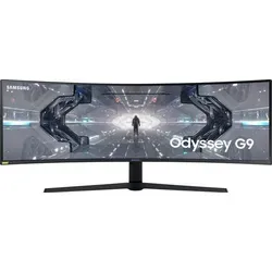 Samsung Odyssey G9 C49G95TSSP - 49 Zoll Curved Gaming Monitor - Curved Gaming Monitor mit 240Hz und G-SYNC Kompatibilität für flüssige Action. Erleben Sie mit der 1000R Curve und DQHD-Auflösung ein immersives Spielerlebnis.