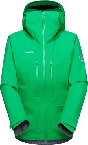 Taiss HS Hooded Jacket Damen - Mammut, Farbe: pinea, Größe: XL - Robuste Hardshelljacke für den ganzjährigen Einsatz in alpinem Gelände. Mit atmungsaktivem Material und durchdachten Taschen ist sie der ideale Begleiter für Klettertouren.