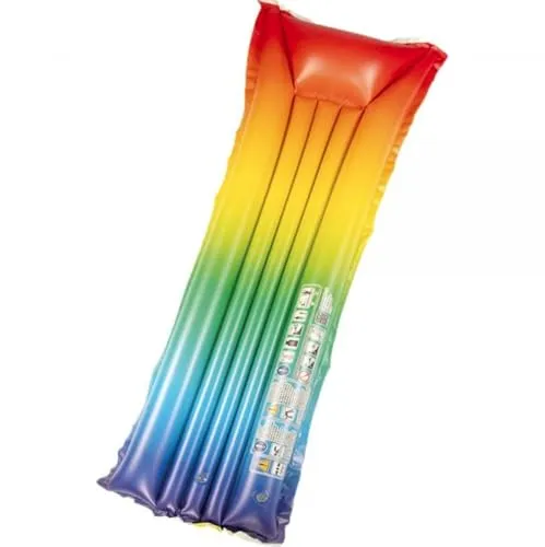 Happy People Unisex – Erwachsene Rainbow Matratze, Regenbogen, One Size