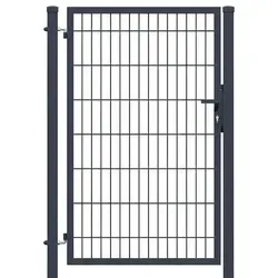 Gebr. Werth Gartentor aus Metall, 100 cm x 160 cm, moosgrün - Robustes Gartentor aus Metall mit Zylinderschloss und 3 Schlüsseln, ideal für Eingänge und Zäune. Hohe Qualität und einfache Montage für zuverlässigen Schutz.