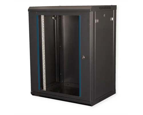 VALUE 19-Zoll Wandgehäuse 15HE, 600x450mm schwarz - Servergehäuse mit robustem Stahl, abnehmbaren Seitenwänden und Lüftervorbereitung. Ideal für flexible Netzwerkverkabelungen und einfache Montage.