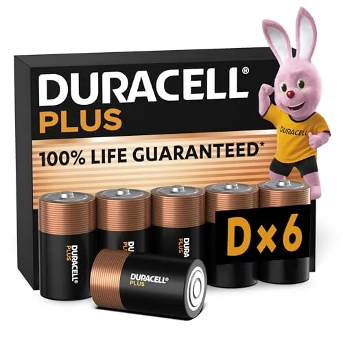 Duracell Plus D Batterien, LR20, 6 Stück, Alkaline Batterien D für Alltagsgeräte [Amazon Exclusive]