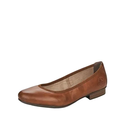 Rieker Damen Halbschuhe 51994 - Bequeme Halbschuhe aus Leder, ideal für den Alltag und mit einem praktischen Polyurethan-Verschluss für einfachen Einstieg.