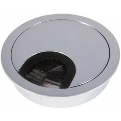 Sotech 2 Stück Kabeldurchführungen Kabeldurchlass Aus Metall Chrom Poliert Bohrmaß Ø 68 Mm Schreibtisch Mit Staubdichtung