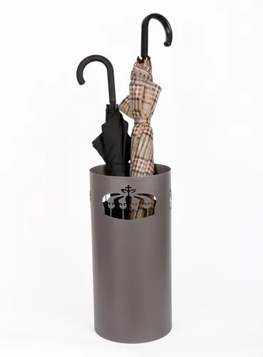 Szagato Schirmständer Design Crown - Hochwertiger Schirmständer aus pulverbeschichtetem Stahl (47 x Ø 22,5 cm) in moonstone, mit einzigartigem Design und gratfreien Kanten dank modernster Lasertechnik. Made in Germany für langfristige Qualität.