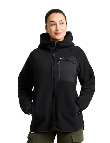 RevolutionRace Sherpa Hoodie für Damen - Funktionsjacke für Outdoor-Abenteuer, hält warm, feuchtigkeitsableitend und kombiniert Stil mit Komfort – ideal für Wanderungen!