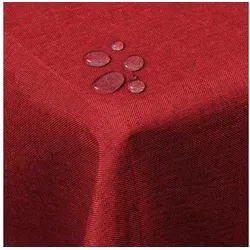 Woltu Tischdecke (1-tlg), Tischdecke Tischtuch waschbar eckig,rot rot 130 cm x 160 cm