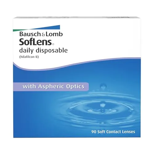 Bausch + Lomb SofLens Daily Disposable Tageslinsen - 90 Stück - Praktische Tageslinsen für klare Sicht und hohen Tragekomfort. Ideal für Einsteiger und erfahrene Nutzer, ganz ohne Reinigungsaufwand. Perfekt für den täglichen Gebrauch.