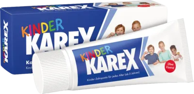 Karex Kinder Zahnpasta - Fluoridfreie Zahnpasta für Kinder, schützt empfindliche Zähne mit BioHAP und Xylit, ideal für Kinder ab dem ersten Zahn.