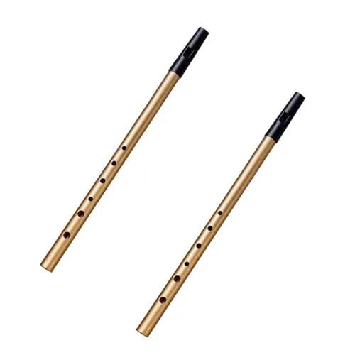Stück Irische Pfeife, Penny Whistle mit 6 Löchern, Traditionelle Tin Whistle, Aluminiumlegierung Irish Whistle Schlüssel D Messing für Anfänger 2