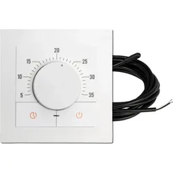 Magnum S-Control Analog-Thermostat für Raumtemperaturregelung - Weiß - Der Magnum S-Control Thermostat bietet eine einfache Temperaturregelung für Heizungen mit intuitivem Drehregler. Ideal für die Integration in gängige Schalterserien, sorgt er für komfortable und effiziente Wärme.