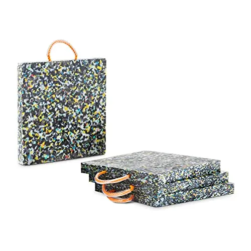 MSW Bodenschutzplatte 4x Kranplatten 40x40x4cm - Kaminbodenplatten für schwere Maschinen, bruchfest mit einer Traglast von bis zu 12.000 kg - ideal für Baustellen und unwegsames Gelände.