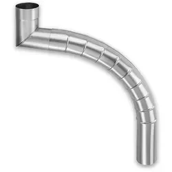 Gliederbogen Grömo Zink Ø100mm - Gepresst und Variabel - Sonstige Elektroinstallationsartikel, robuster Gliederbogen aus Zink für flexible Anwendungen in verschiedenen Längen von 1600-1695mm.