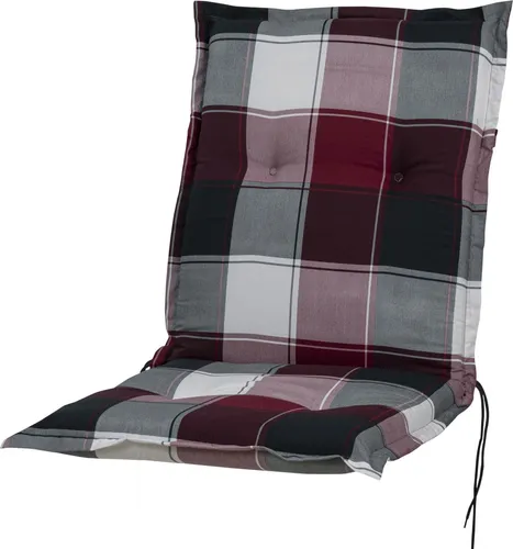 Auflage Niederlehner Prato 10236-305 rot-grau-weiß kariert 98x46x8 cm Sun Garden
