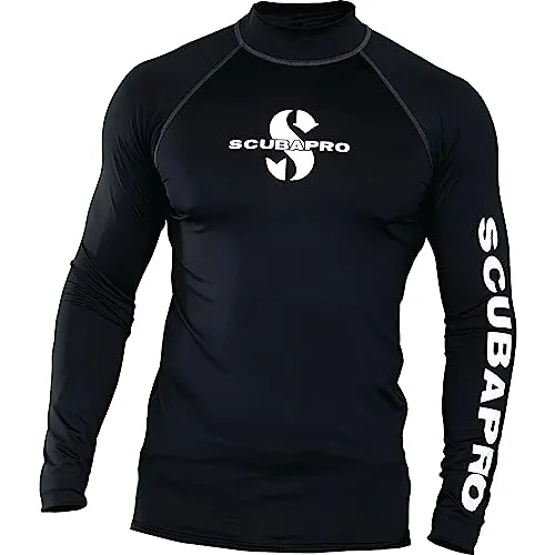 Scubapro T-FLEX Herren Rash Guard - UPF-50 Schutz - Neoprenanzüge mit superweichem Nylon und hochelastischem Spandex für höchsten Komfort. Genieße stylischen Sonnenschutz beim Tauchen und Wassersport mit UPF-50.