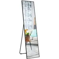 COSTWAY 160 x 40 cm Ganzkörperspiegel - 3 in 1 Stand- und Wandspiegel - Standspiegel für Schlafzimmer, Wohnzimmer und Eingangsbereich. Hochauflösender Spiegel mit bruchsicherem Glas für Sicherheit und vielseitige Montagemöglichkeiten.