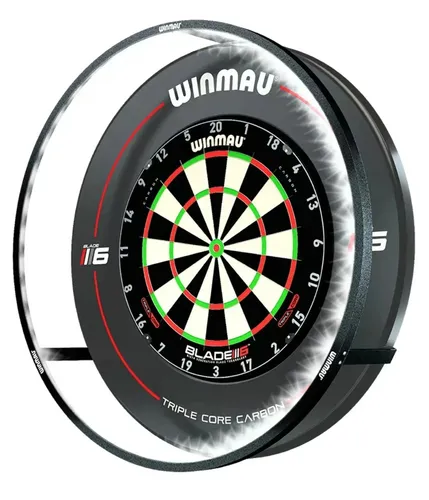 Winmau Dartboard-Beleuchtung "Plasma light Professional 4300" - Schattenfreie Ausleuchtung für optimales Dart-Gameplay, modern und leicht in Schwarz