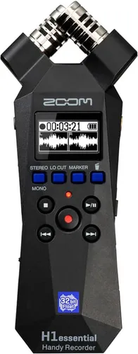 Zoom H1essential Stereo-Handy-Recorder - 32-Bit-Float tragbarer Audiorecorder, ideal für Musik, Podcasts und Content-Erstellung mit intuitiver Benutzeroberfläche