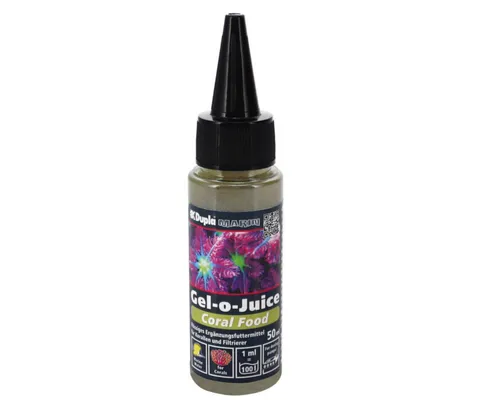 Dupla Marin Gel-o-Juice Coral Food, 50 ml, flüssiges Ergänzungsfuttermittel, Hauptfutter für: Fische