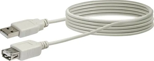 Schwaiger USB 2.0 Verlängerungskabel CK1502 531 grau, 2m, 1x USB 2.0 A Stecker /