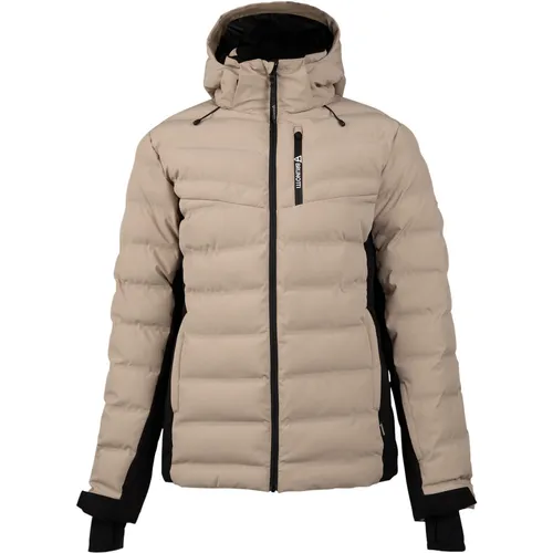 Brunotti Sanclair Skijacke Herren, Größe XL, fungi - Stylische, gesteppte Skijacke mit abnehmbarer Kapuze. Ideal für kalte Tage – atmungsaktiv, wasser- und winddicht mit einer Wassersäule von 10.000 mm. Perfekt für den Wintersport!
