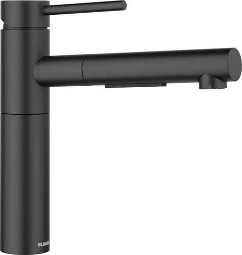 Blanco Alta-S II Einhebelmischer mit 140° schwenkbarem Auslauf - Hochdruck Armatur in elegantem Design, ideal zum mühelosen Befüllen von großen Töpfen und Vasen, inklusive Schlauchbrause mit zwei Strahlarten.