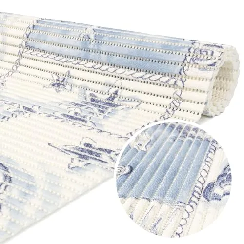 ANRO Weichschaummatte Antirutsch Badvorleger Delfine Blau Weiß 100x65cm - Vielseitige Weichschaummatte für Küche, Bad und Flur. Rutschfest und wasserabweisend sorgt sie für Sicherheit und Komfort. Ideal als Dusch- oder Badvorleger, auch in verschiedenen Größen erhältlich.