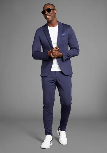 BRUNO BANANI Jersey-Anzug für Herren, Größe 56, marine - Neoprenanzüge. Bestseller Jersey-Anzug mit elastischer Qualität für optimalen Tragekomfort. Casual Look mit weicher Verarbeitung und Kordelzughose – ideal für entspannte Anlässe.
