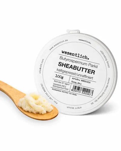 Sheabutter kaltgepresst 100ml - 100% rein und unraffiniert von wesentlich.