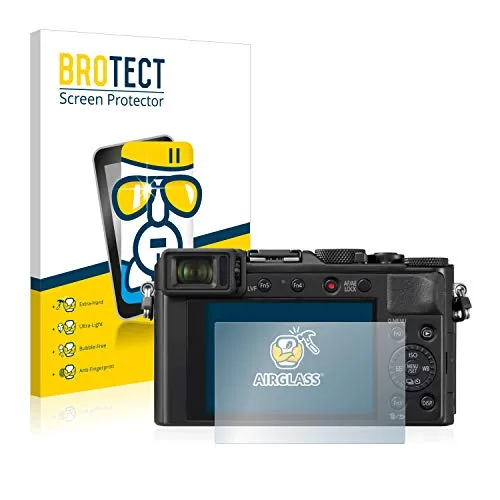 BROTECT Schutzglas für Panasonic Lumix DC-LX100 II Schutzfolie Panzer Folie Glas [Extrem Kratzfest 9H, Anti-Fingerprint, Ultra-Transparent]