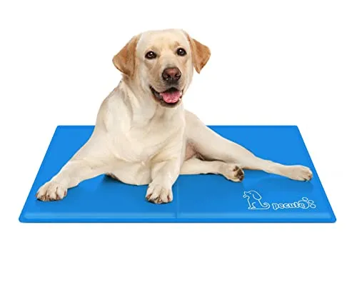 Pecute Kühlmatte für Hunde, langlebiger, Upgrade, Oxford-Stoff + PVC, Dicke 0,4 mm, automatische Kühlmatte für Haustiere