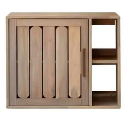 Tikamoon Waschtisch aus Akazienholz 80 cm Lila - Eleganter Waschtischunterschrank aus massiver FSC® Akazie von Tikamoon. Ideal für stilvolle Badezimmer mit 1 Flügeltür und 2 offenen Fächern. Maße: H 65 x B 80 x T 40 cm, Gewicht: 20,3 kg.