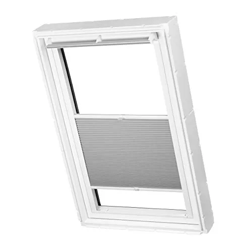 ventanara Dachfensterplissee für Velux Fenster Grau S08 - Dachfensterplissee in eleganten Grau, perfekt für Velux Fenster - sorgt für optimale Lichtregulierung und Privatsphäre.
