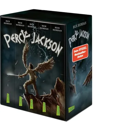 Percy Jackson: Taschenbuchschuber – Band 1-5 der Bestseller-Serie - Carlsen Verlag – Alle fünf Bände der modernen Fantasy-Klassiker im praktischen Schuber, ideal für junge Leser ab 12 Jahren.