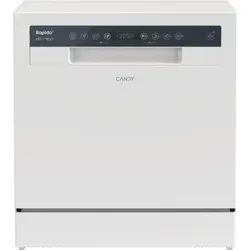 Candy Rapido' CP 8F9FFW Kompakt-Geschirrspülmaschine - Kompakte Geschirrspülmaschine für 8 Gedecke mit innovativer WASH&DRY 35-Funktion: Geschirr in nur 35 Minuten sauber und trocken. Ideal für kleine Küchen.